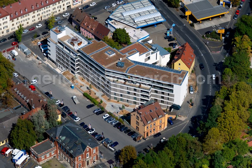 Würzburg from above - Building the retirement home AWO Marie-Juchacz-Haus on Jaegerstrasse in Wuerzburg in the state Bavaria, Germany