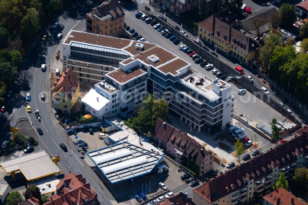 Würzburg from the bird's eye view: Building the retirement home AWO Marie-Juchacz-Haus on Jaegerstrasse in Wuerzburg in the state Bavaria, Germany