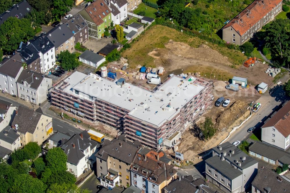 Bochum from the bird's eye view: Building of the nursing home - Senior residence of Belia GmbH On Dahlacker in Bochum in North Rhine-Westphalia. The Belia GmbH from Winsen / Niedersachsen is owner and operator of the nursing home