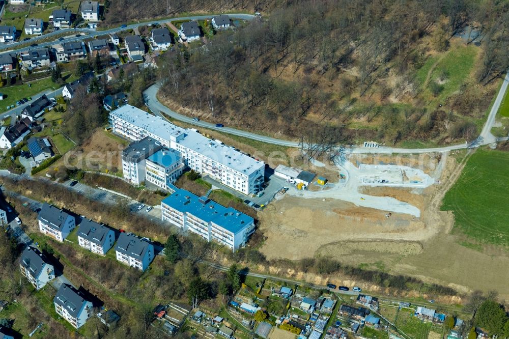 Meschede from above - Building the retirement home Bernhard-Salzmann-Haus in Meschede in the state North Rhine-Westphalia, Germany