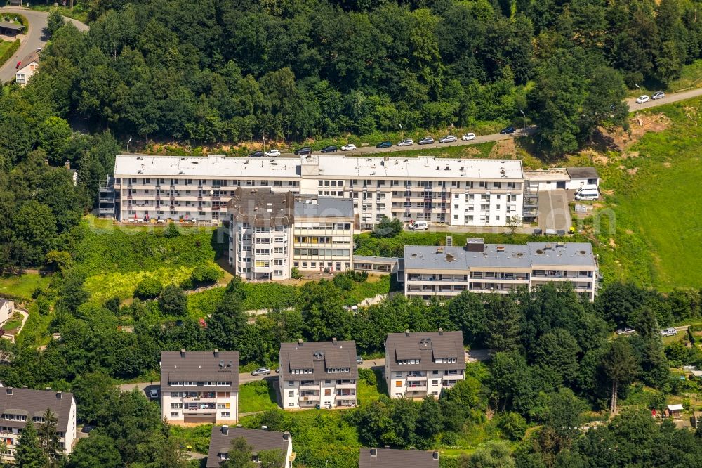 Meschede from above - Building the retirement home Bernhard-Salzmann-Haus in Meschede in the state North Rhine-Westphalia, Germany