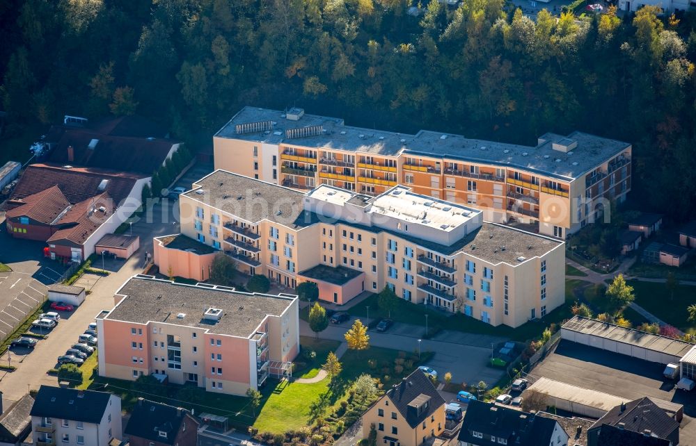 Siegen from above - Building the retirement home Christofferhaus in Siegen in the state North Rhine-Westphalia