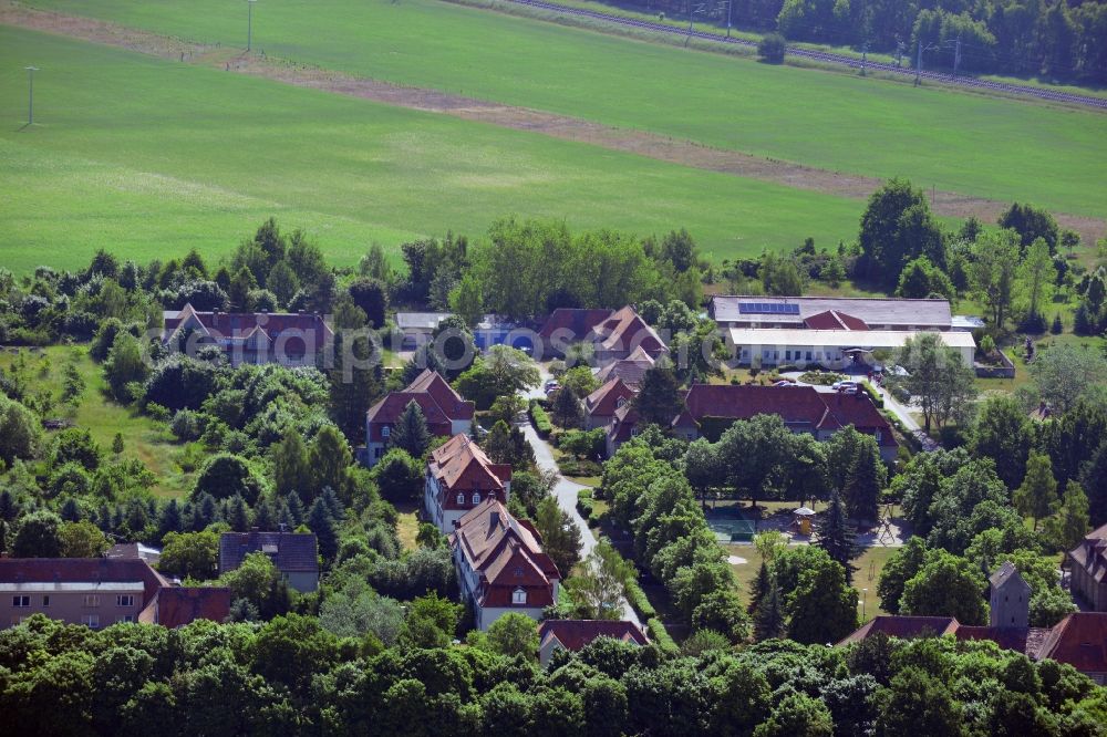 Burg (bei Magdeburg) from the bird's eye view: Building the retirement home an der Waldstrasse in Burg (bei Magdeburg) in the state Saxony-Anhalt