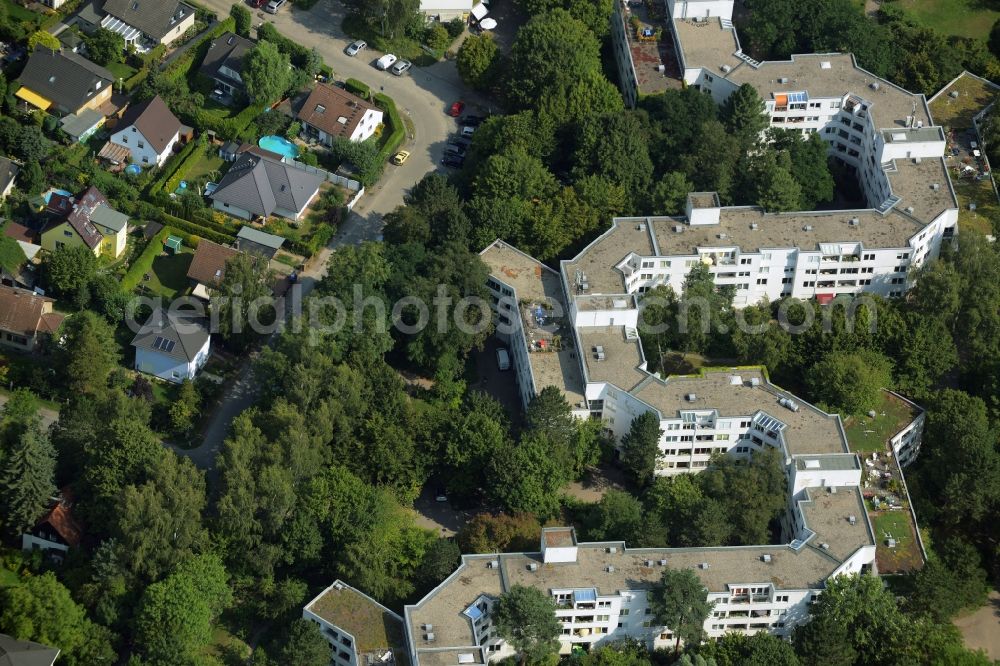 Heiligensee, Berlin from above - Building the retirement home Evangelisches Jugend- und Fuersorgewerk e.V. in Heiligensee, Berlin