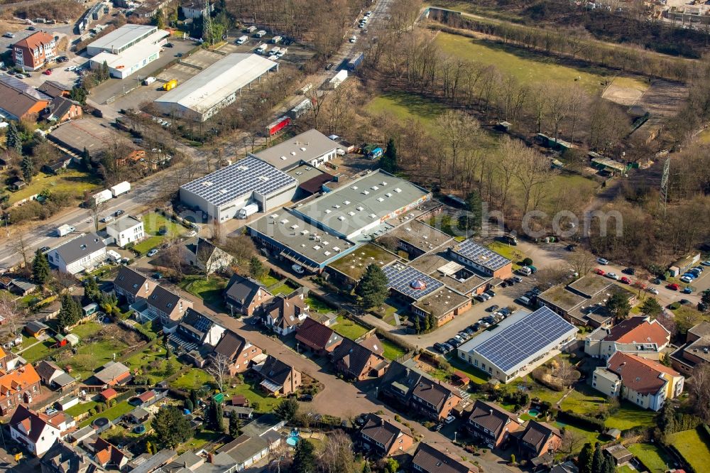 Bottrop from the bird's eye view: Building of the nursing home - Senior residence of the Social Service Agency of Gladbeck-Bottrop-Dorsten e.V. Bottroper workshops in Bottrop in North Rhine-Westphalia