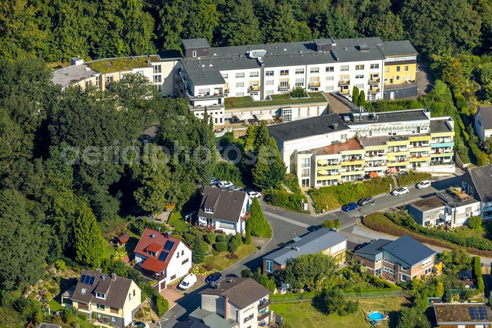 Velbert from above - Building the retirement home Domizil Burgfeld on street Emil-Schniewind-Strasse in Velbert in the state North Rhine-Westphalia, Germany