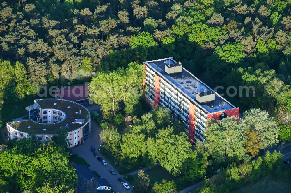 Aerial photograph Panketal - Building the retirement home Eichenhof Seniorenpflegeheim in Panketal in the state Brandenburg, Germany