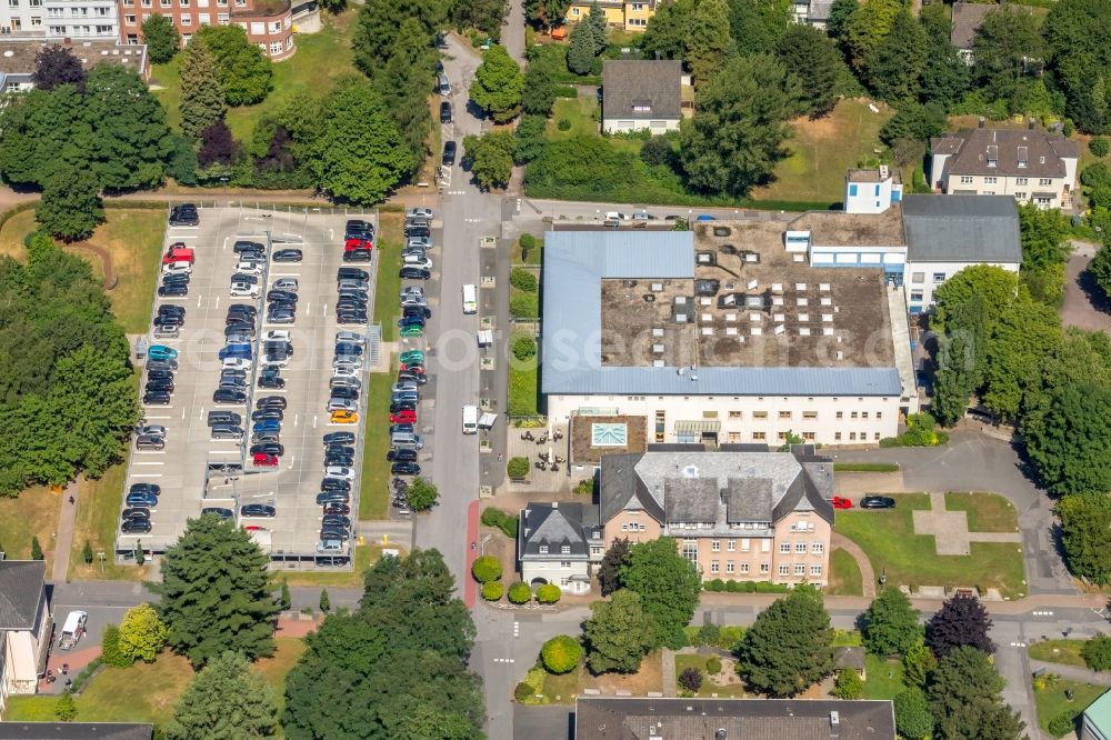 Aerial photograph Wetter (Ruhr) - Building the retirement home of Evangelische Stiftung Volmarstein on Hartmannstrasse in Wetter (Ruhr) in the state North Rhine-Westphalia, Germany