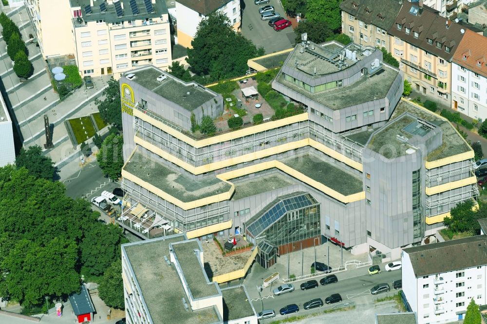 Pforzheim from above - Building the retirement home Seniorenresidenz Goldene Pforte Pforzheim GmbH in Pforzheim in the state Baden-Wurttemberg, Germany