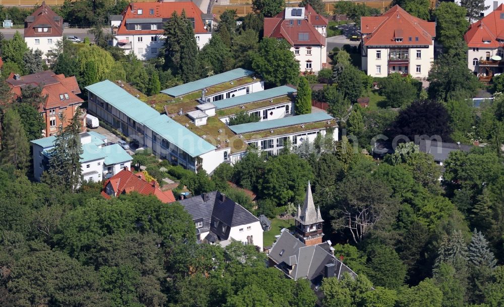 Erfurt from above - Building the retirement home Haus on Steigerwald on Parkstrasse in Erfurt in the state Thuringia, Germany