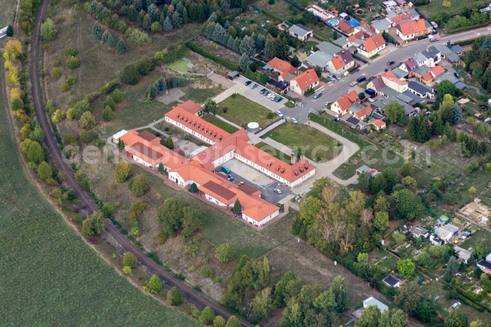 Aerial photograph Helbra - Building the retirement home in Helbra in the state Saxony-Anhalt, Germany