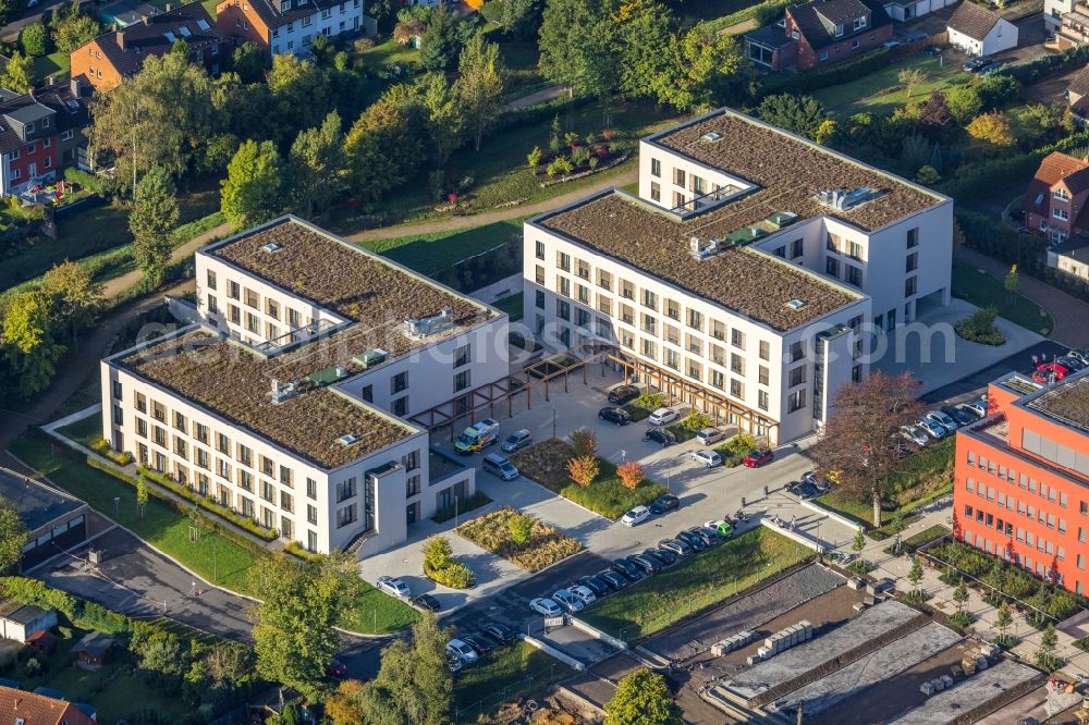 Herne from above - Buildings of the retirement home - retirement at Marienhospital-Herne II on Widumer Strasse in Herne in the state North Rhine-Westphalia, Germany