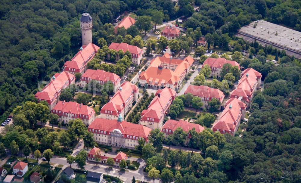 Berlin from the bird's eye view: Building the retirement home Hospiz Ludwigpark on Zepernicker Str in Berlin in Germany