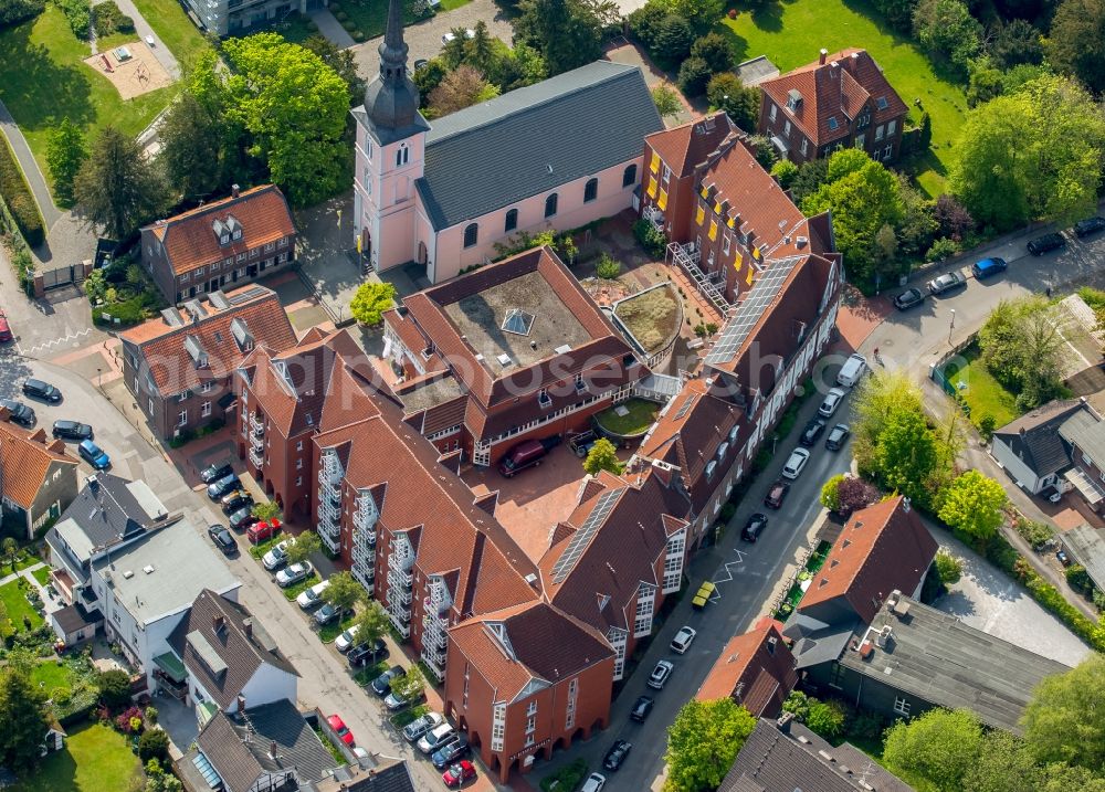 Essen from above - Building the retirement home St. Josefshaus Kettwig in Essen in the state North Rhine-Westphalia, Germany