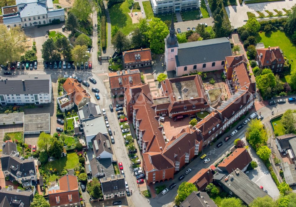 Essen from the bird's eye view: Building the retirement home St. Josefshaus Kettwig in Essen in the state North Rhine-Westphalia, Germany