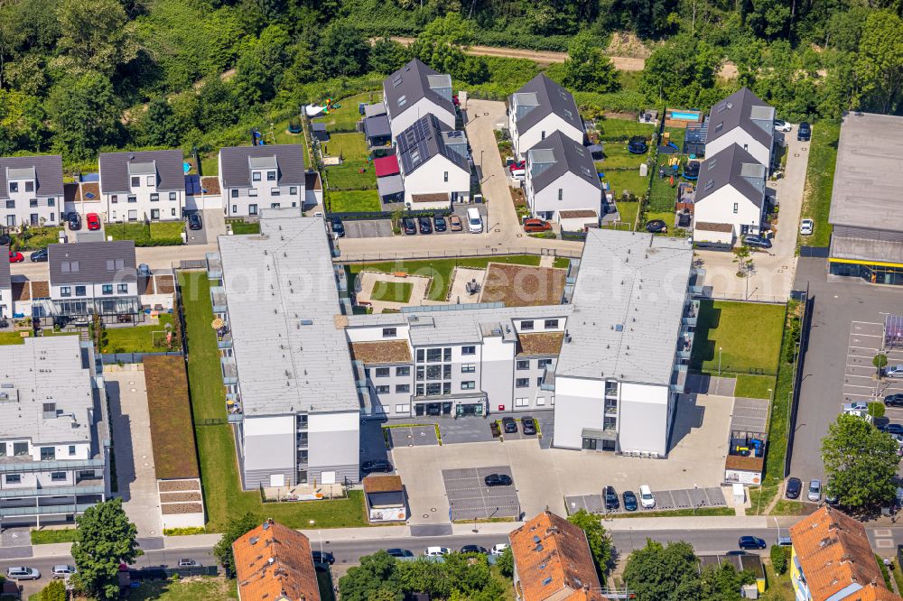 Herne from the bird's eye view: Building the retirement home Juergens Hof in Herne at Ruhrgebiet in the state North Rhine-Westphalia, Germany