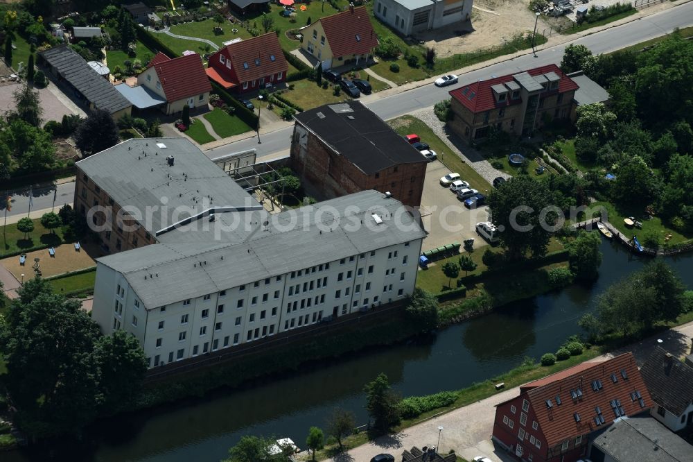 Aerial image Plau am See - Building the retirement home KMG Kliniken plc in Plau am See in the state Mecklenburg - Western Pomerania