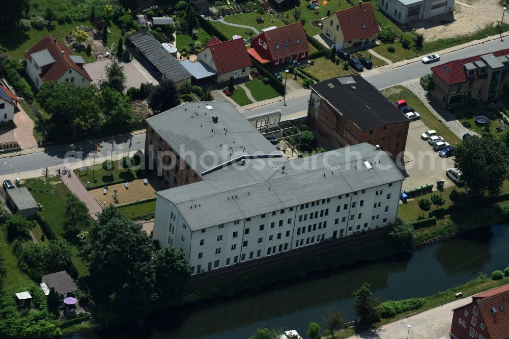 Plau am See from above - Building the retirement home KMG Kliniken plc in Plau am See in the state Mecklenburg - Western Pomerania