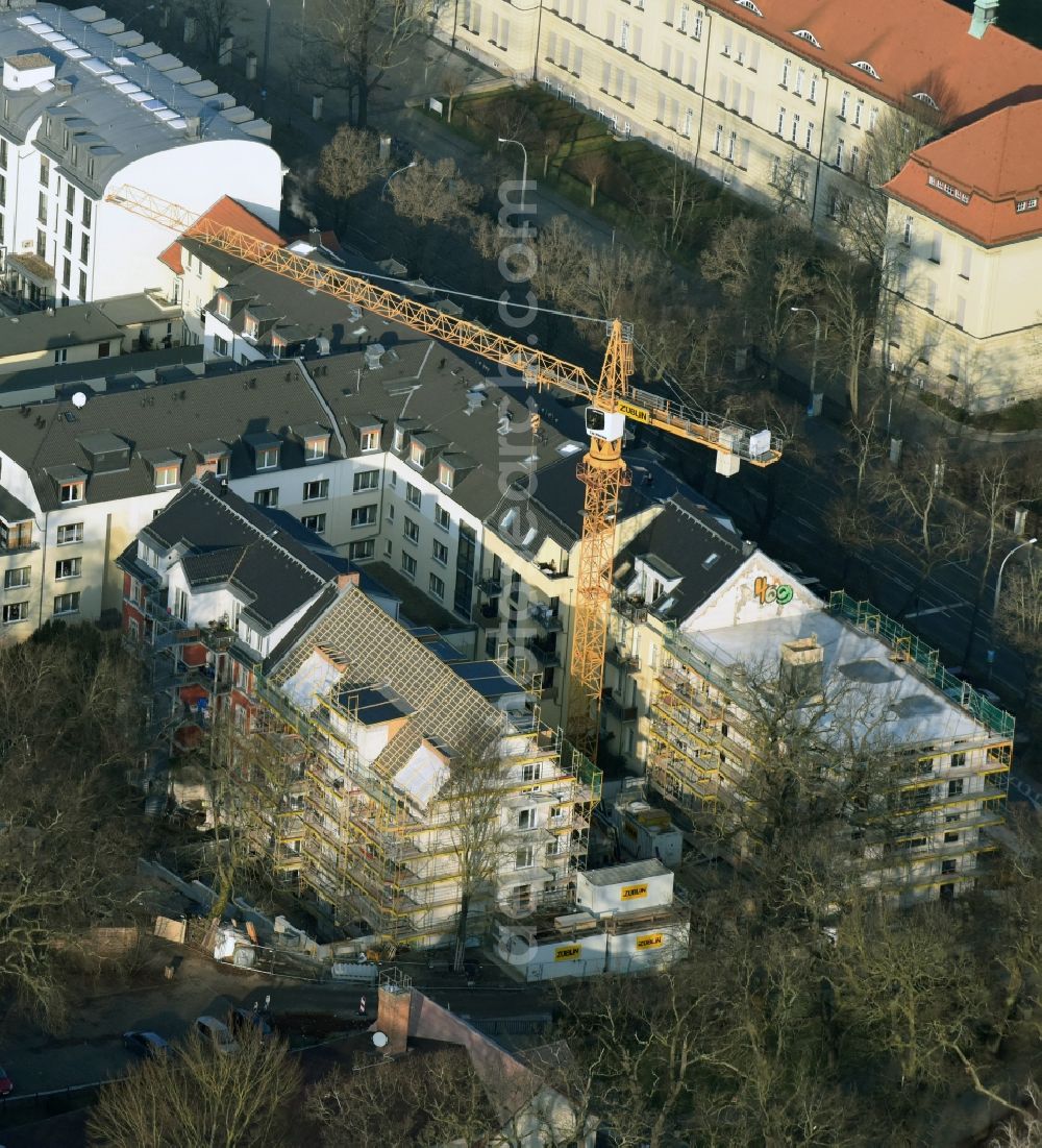 Aerial photograph Potsdam - Building the retirement home Kursana Domizil Potsdam - Haus Gabriel on Heinrich-Mann-Allee in Potsdam in the state Brandenburg