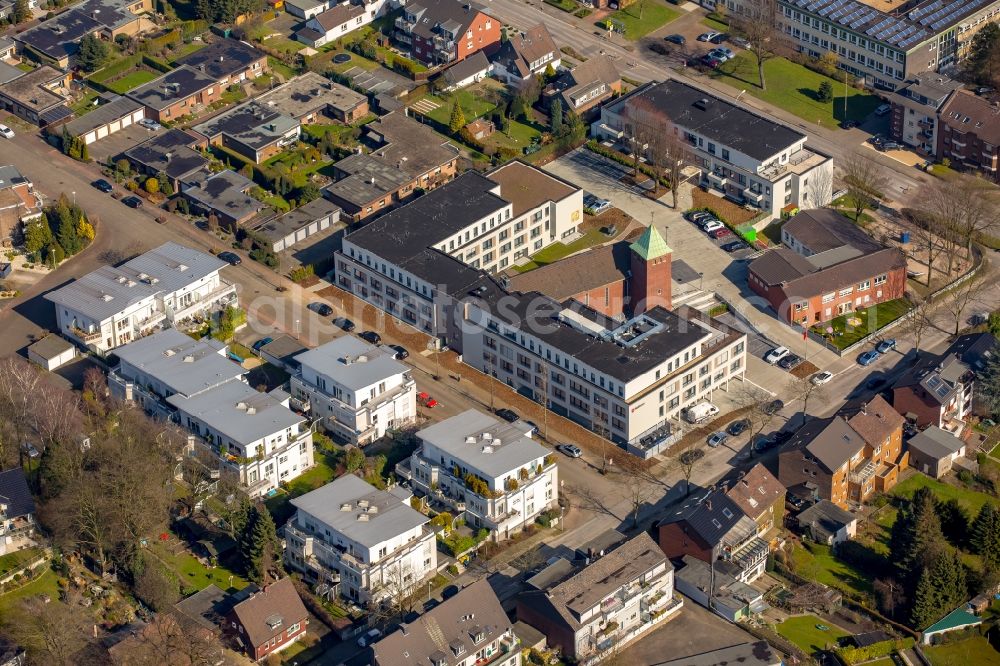 Bottrop from above - Building of the nursing home - Senior residence of Malteserstift St. Suitbert at Am Freitagshof in Bottrop in North Rhine-Westphalia