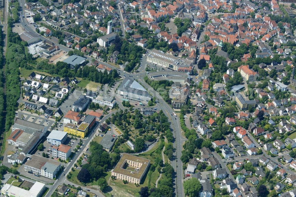 Aerial image Bad Salzuflen - Building the retirement home MediCare Seniorenresidenz Hoffmannspark in Bad Salzuflen in the state North Rhine-Westphalia