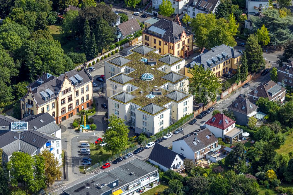 Mülheim an der Ruhr from the bird's eye view: Building the retirement home in Muelheim on the Ruhr at Ruhrgebiet in the state North Rhine-Westphalia, Germany