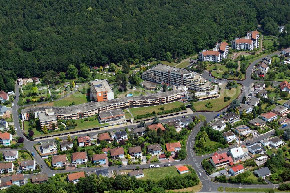 Aerial photograph Garitz - Building of the retirement home of the Seniorenresidenz Parkwohnstift gem. GmbH at the Heinrich-von-Kleist-Strasse in the district of Garitz in Bad Kissingen in Bayern, Germany