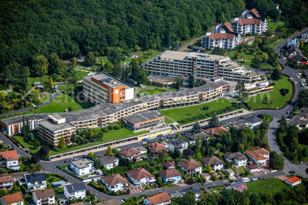 Bad Kissingen from the bird's eye view: Building of the retirement home of the Seniorenresidenz Parkwohnstift gem. GmbH at the Heinrich-von-Kleist-Strasse in the district of Garitz in Bad Kissingen in Bayern, Germany