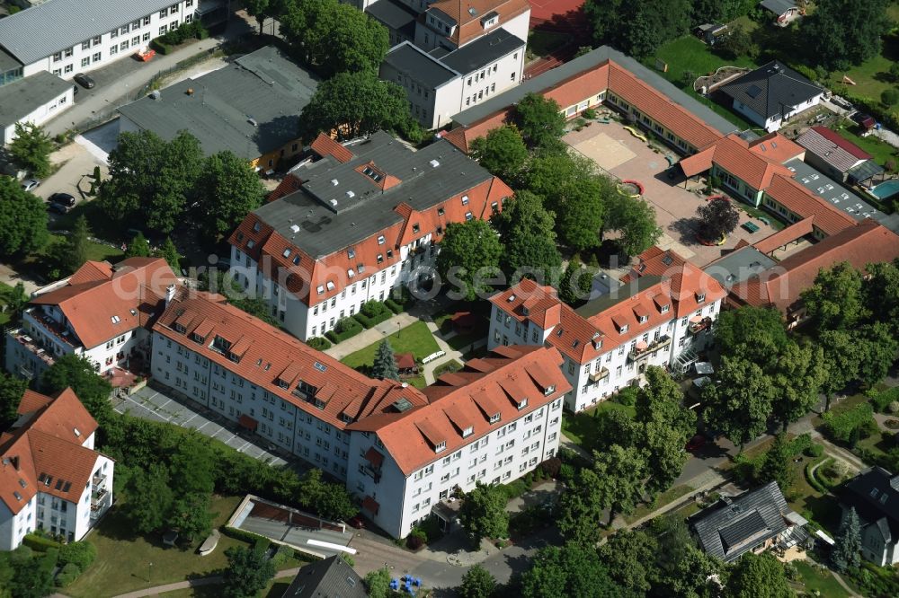 Aerial image Neuenhagen - Building the retirement home PHN Seniorenresidenz GmbH on Langenbeckstrasse in Neuenhagen in the state Brandenburg