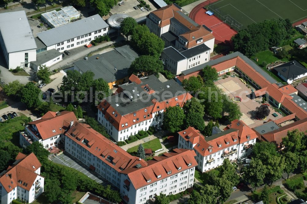 Aerial photograph Neuenhagen - Building the retirement home PHN Seniorenresidenz GmbH on Langenbeckstrasse in Neuenhagen in the state Brandenburg