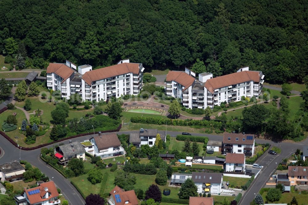 Aerial image Bad Kissingen - Building the retirement home Premium-Residenzen of Edition Neureuter GmbH in Bad Kissingen in the state Bavaria, Germany