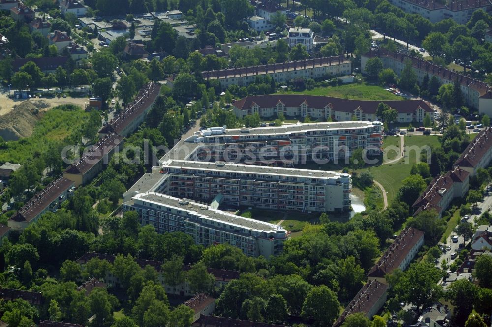 Berlin from the bird's eye view: Building the retirement home of Rosenhof Ahrensburg Seniorenwohnanlage Betriebsgesellschaft mbH in Berlin in Germany