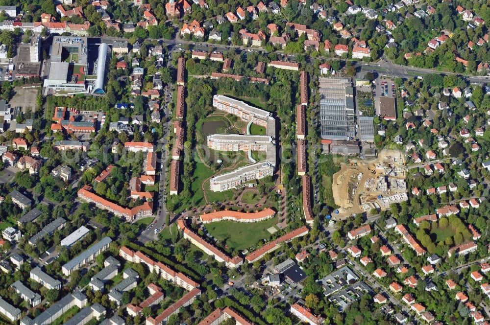 Berlin from above - Building the retirement home of Rosenhof Ahrensburg Seniorenwohnanlage Betriebsgesellschaft mbH in Berlin in Germany