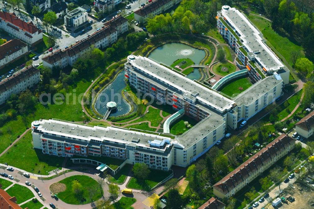 Aerial image Berlin - Building the retirement home of Rosenhof Ahrensburg Seniorenwohnanlage Betriebsgesellschaft mbH in Berlin in Germany