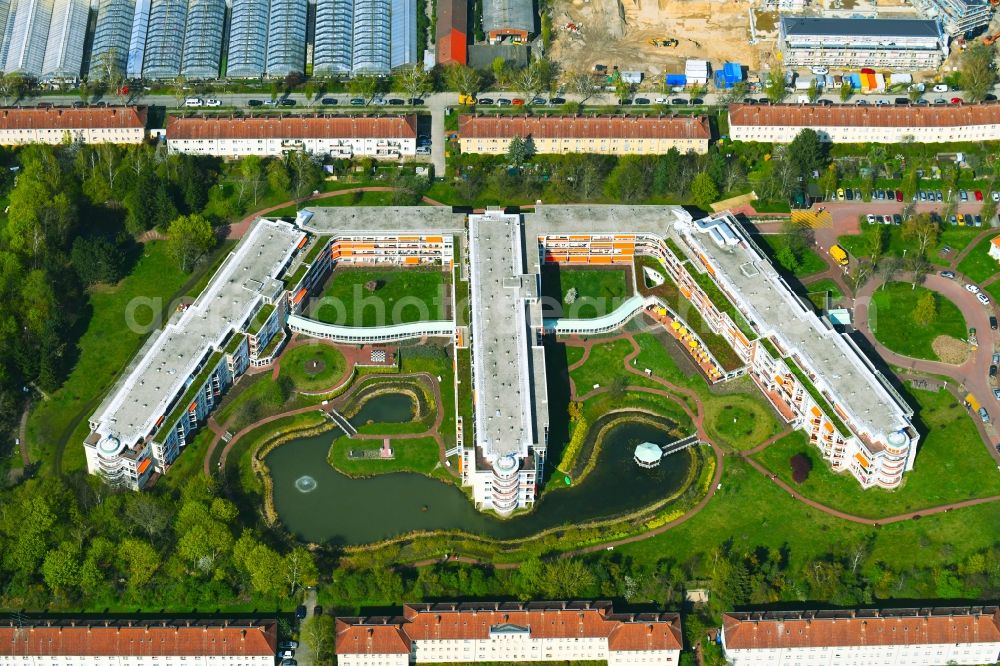 Berlin from the bird's eye view: Building the retirement home of Rosenhof Ahrensburg Seniorenwohnanlage Betriebsgesellschaft mbH in Berlin in Germany