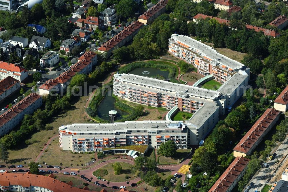 Aerial image Berlin - Building the retirement home of Rosenhof Ahrensburg Seniorenwohnanlage Betriebsgesellschaft mbH in Berlin in Germany