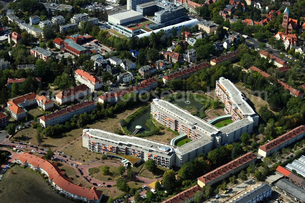 Berlin from above - Building the retirement home of Rosenhof Ahrensburg Seniorenwohnanlage Betriebsgesellschaft mbH in Berlin in Germany