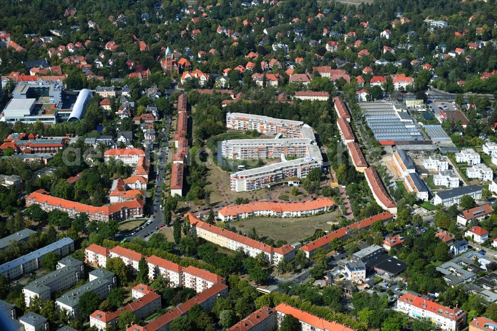 Berlin from above - Building the retirement home of Rosenhof Ahrensburg Seniorenwohnanlage Betriebsgesellschaft mbH in Berlin in Germany