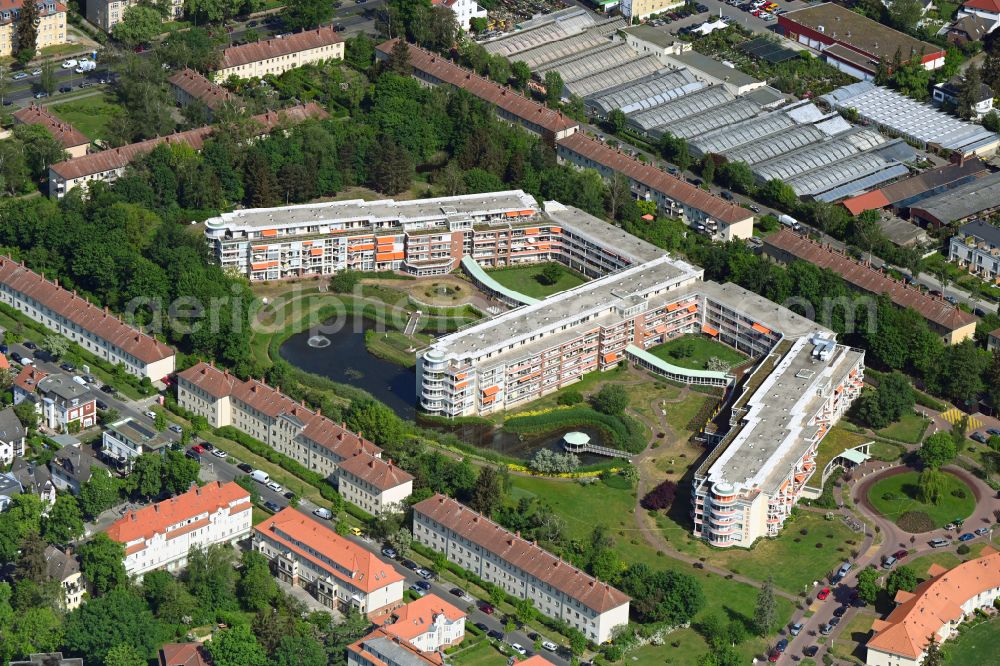 Aerial image Berlin - Building the retirement home of Rosenhof Ahrensburg Seniorenwohnanlage Betriebsgesellschaft mbH in Berlin in Germany