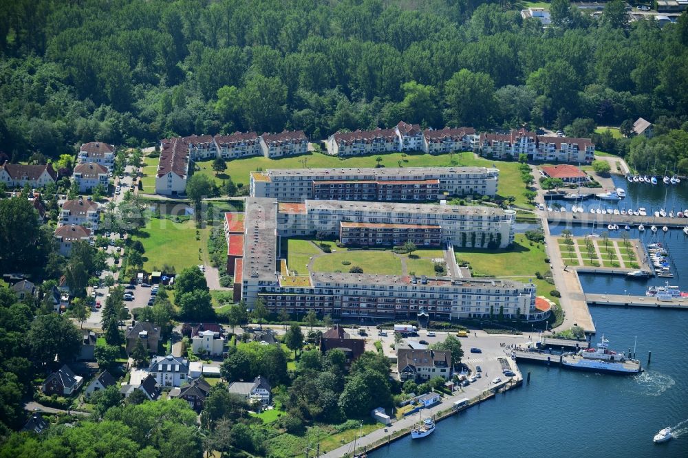 Lübeck from the bird's eye view: Building the retirement home Rosenhof Seniorenwohnanlage Travemuende on Mecklenburger Landstrasse in the district Travemuende in Luebeck in the state Schleswig-Holstein, Germany