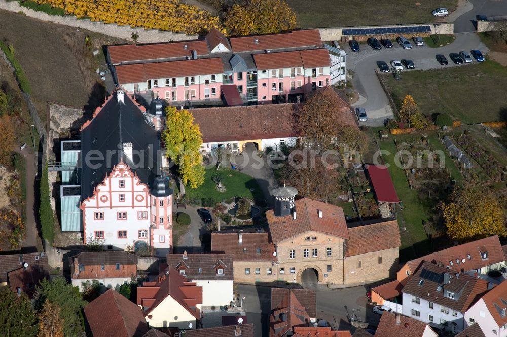 Mainstockheim from the bird's eye view: Building the retirement home Schloss Ebracher Hof in Mainstockheim in the state Bavaria, Germany