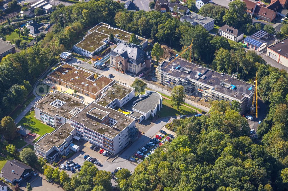 Fröndenberg/Ruhr from above - Buildings of the retirement home - retirement Schmallenbach-Haus in Froendenberg/Ruhr in the state North Rhine-Westphalia, Germany