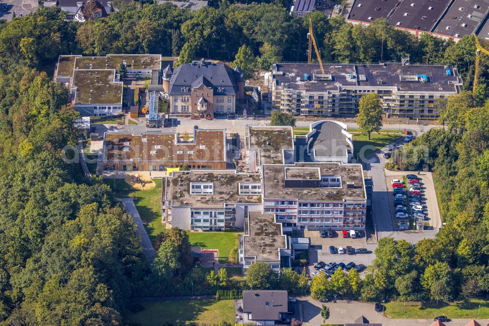 Fröndenberg/Ruhr from above - Buildings of the retirement home - retirement Schmallenbach-Haus in Froendenberg/Ruhr in the state North Rhine-Westphalia, Germany