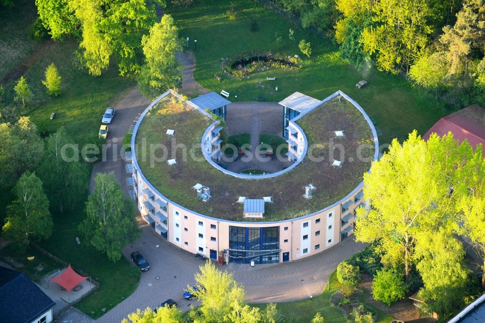 Aerial photograph Panketal - Building the retirement home on Schoenerlinder Strasse in Panketal in the state Brandenburg, Germany