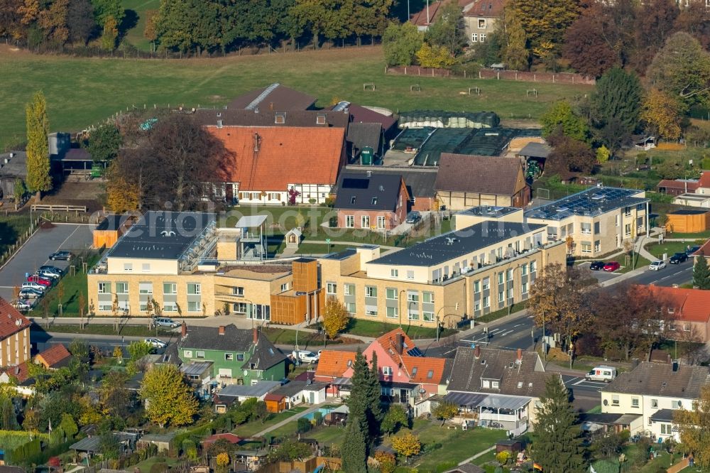 Hamm from above - Building the retirement home St. Josef Hamm-Heessen at the Muensterstrasse in Hamm in the state North Rhine-Westphalia