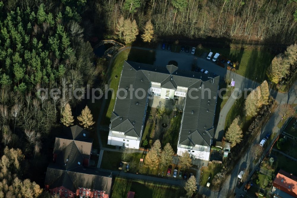 Bergfelde from above - Building the retirement home Seniorenzentrum Elisabeth on Herthastrasse in Bergfelde in the state Brandenburg