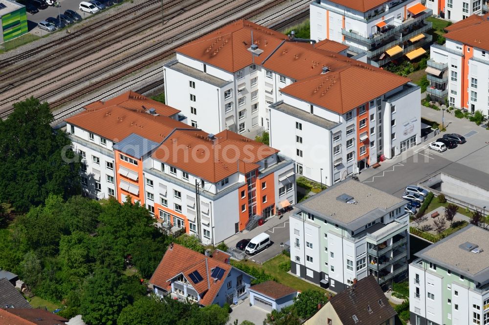 Aerial image Rheinfelden (Baden) - Buildings of the retirement home Senterra Pflegezentrum Rheingarten of Alloheim Groupe in Rheinfelden (Baden) in the state Baden-Wurttemberg, Germany