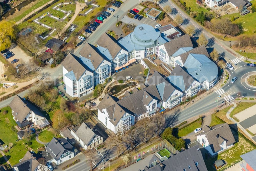 Aerial photograph Eslohe (Sauerland) - Building the retirement home Stoermanns Hof on Eberhard-Koenig-Strasse in Eslohe (Sauerland) in the state North Rhine-Westphalia, Germany