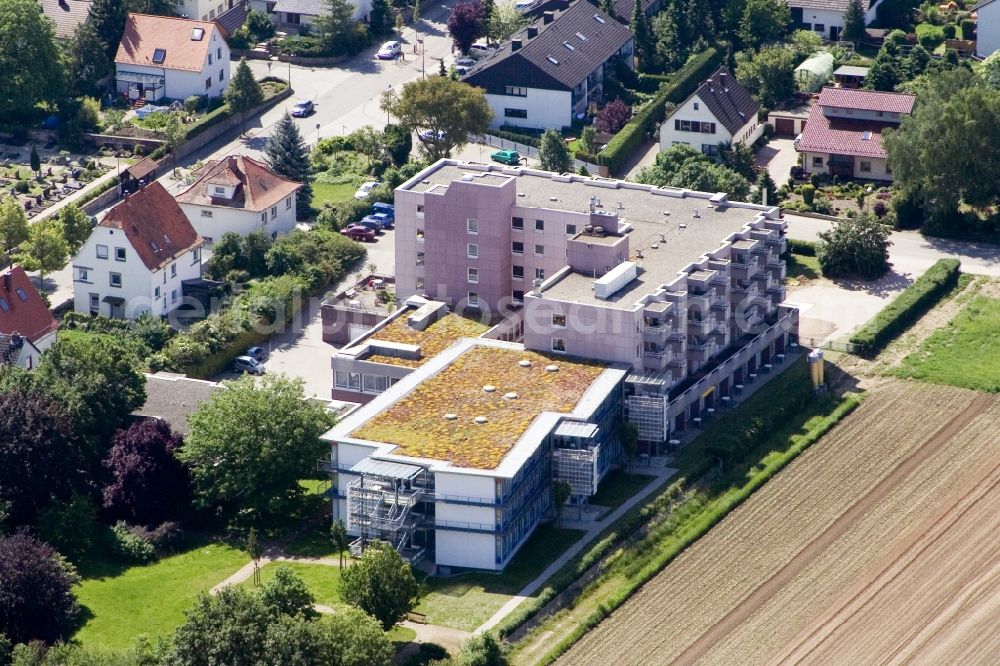 Kandel from above - Building the retirement home Willi-Hussong-Haus in Kandel in the state Rhineland-Palatinate