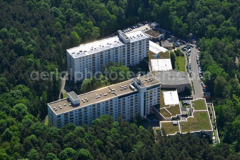 Aerial image Erlangen - Building the retirement home Wohnstift Rathsberg in Erlangen in the state Bavaria